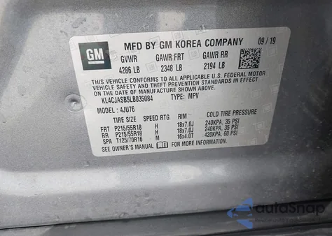 2020 Buick Encore Preferred z USA, uszkodzony, nr VIN KL4CJASB5LB035084